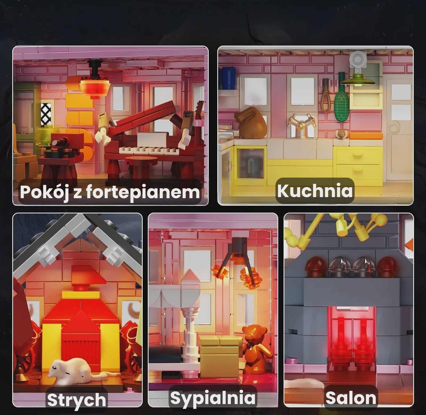 Różowy Pałac – Zestaw Klocków